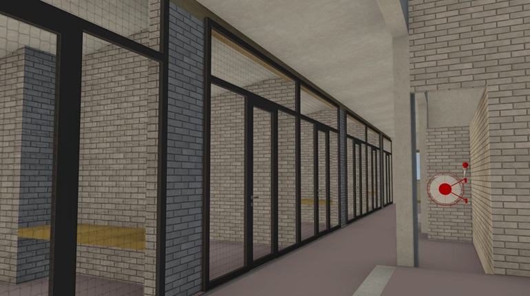 Visualisierung der Innenausrichtung der Tollwut Quarantäne Station