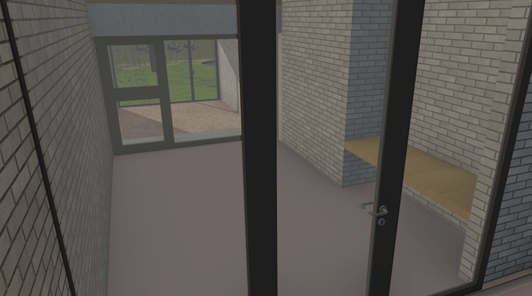 Visualisierung der Innenausrichtung der Tollwut Quarantäne Station