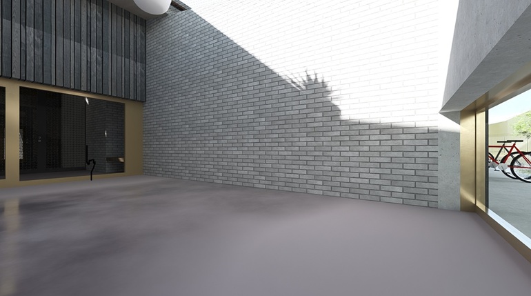 Visualisierung des Innenhofs der Tollwut Quarantäne Station